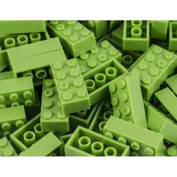 IMEX 2x4 Stud Lime Green Interlocking Building Bricks 100 Pieces