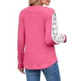 thumbnail image 5 of UVN Long Sleeve Shirts for Women Fall V Neck Lace Blouses Casual Dressy Tunic Pullover Sweaters Tops, 5 of 9