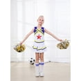 thumbnail image 4 of LOLANTA Girls Cheerleading Outfit Cheer Costume For Girls Sleeveless Crop Top&Skirt&Socks&Pom Poms, 4 of 7