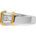 thumbnail image 5 of 14K Two-Tone Ibgoodman Men's Polished 7-Stone 1 Carat Aa Quality Diamond Ringsize 10 (Width 10.02) - Jbsp, 5 of 5