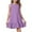 Purple, variant on Bxsruta Sleeveless Round Neck Loose Dress for Girls, Mid-Length Comfortable Fabric Sundress Ideal for Travel, Holiday and Everyday Comfort