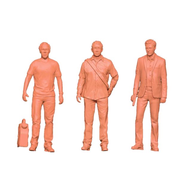 3 figuras arquitectónicas en miniatura de hombre de pie, modelos de personas diminutas, manualidades para arena 28 cm