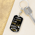 thumbnail image 6 of Happy Birthday Dad Hero Stainless Steel or 18k Gold Premium Swivel Dog Tag Keychain, 6 of 10