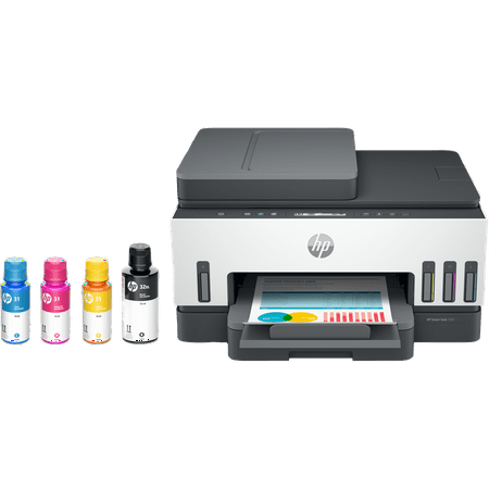 HP - Smart Tank 7301 Wireless All-In-One Supertank Inkjet Printer with up to 2 Years of Ink Included - White & Slate
