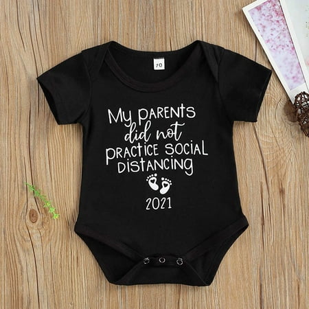 

THE WILD Funny Newborn Baby Boy Girls Clothes Cotton Bodysuit Romper Cute Print