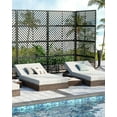 thumbnail image 2 of Écran d'Intimité en Métal Robuste et Résistant à la Rouille – Panneaux Décoratifs de Clôture Extérieurs Autoportants avec Base Stable pour Patio, Terrasse, Balcon Ou Jardin – Ensemble de 4 – Noir, 90x180 cm, 2 of 7