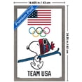 thumbnail image 3 of Team USA x Peanuts – Snoopy Winter Ski Jump Wall Poster, 14.725" x 22.375" Framed, 3 of 5