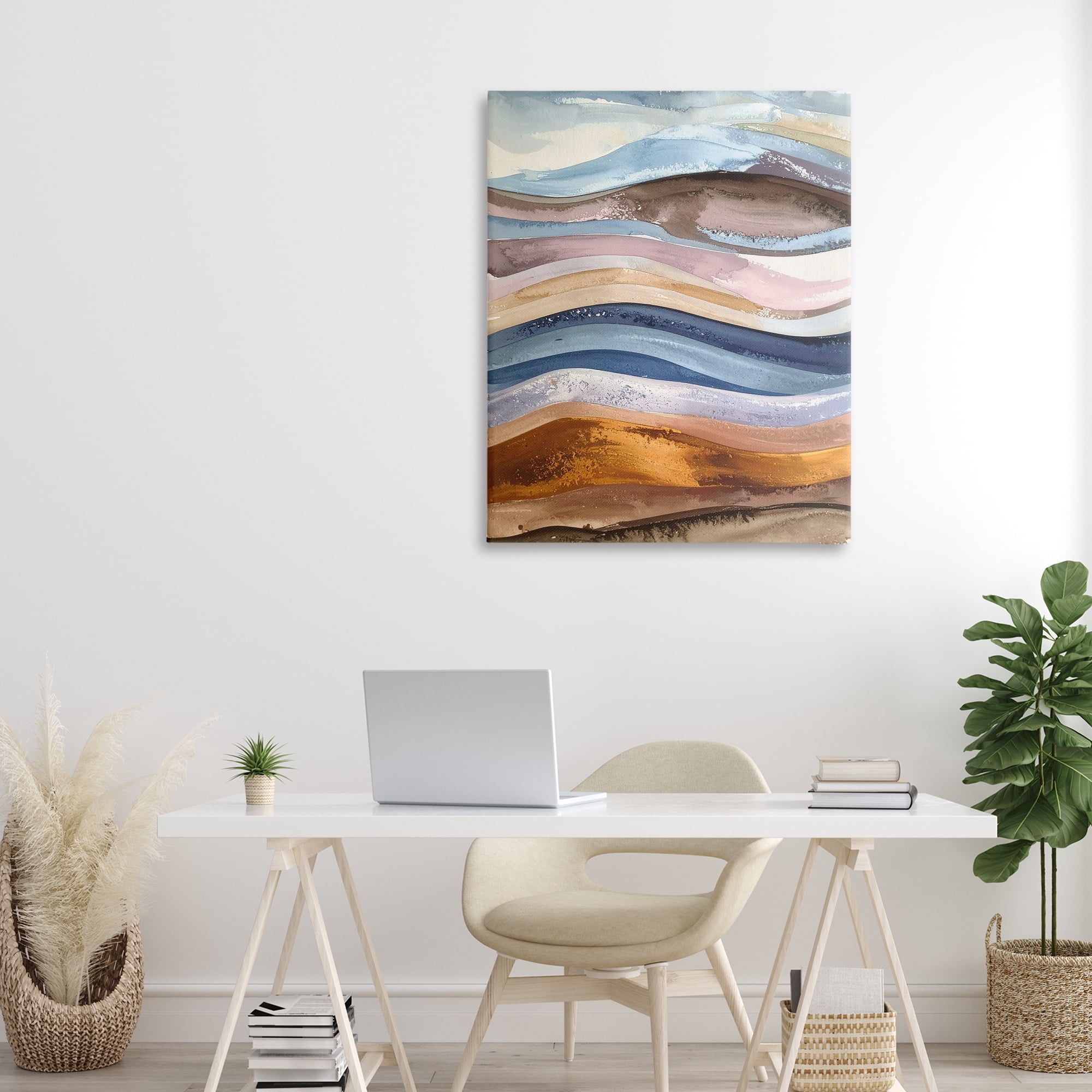 Stupell Industries Ocean Flow Layers Canvas Wall Art, design by Alonza Saunders