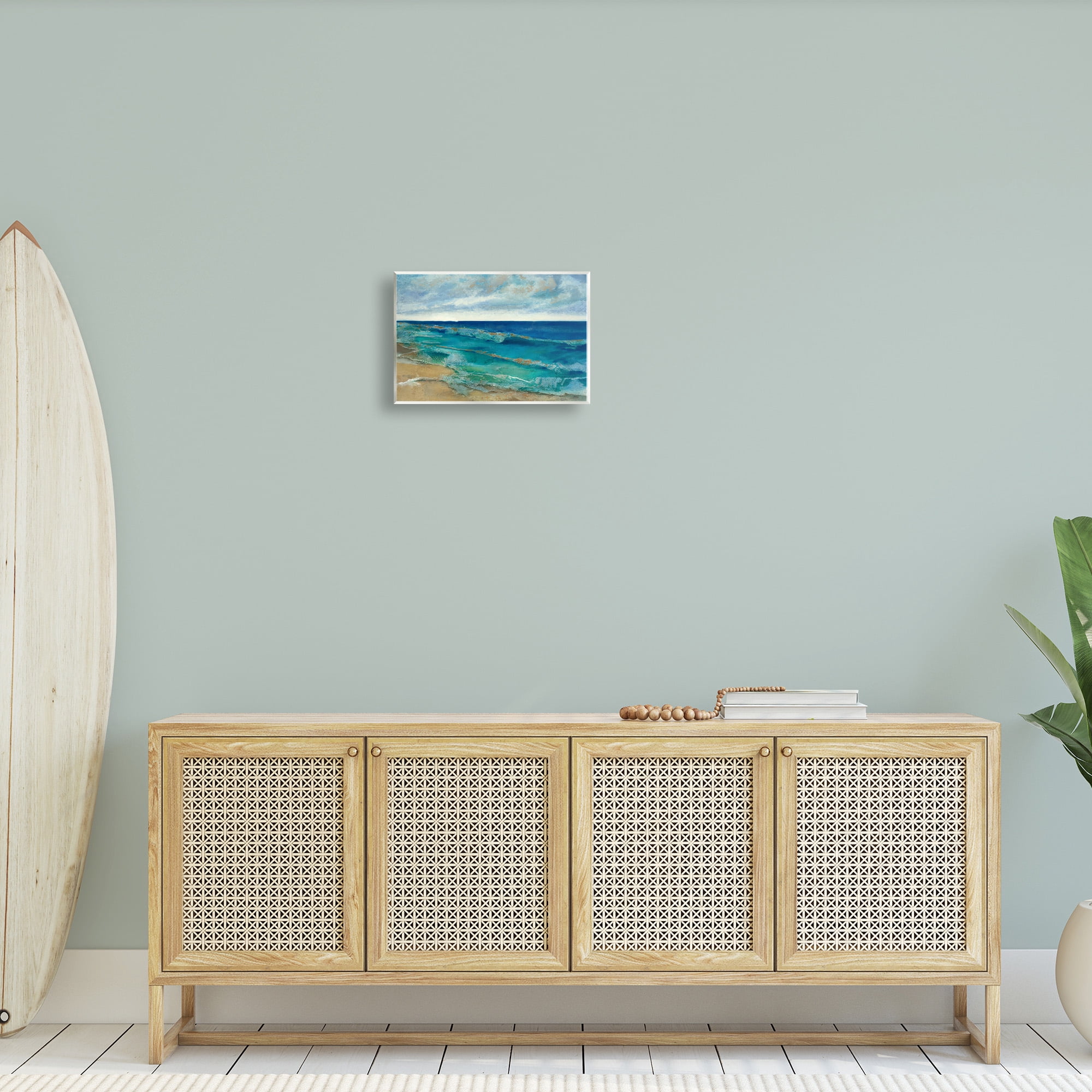 Stupell Industries Abstract Pattern Beach Landscape Painting Unframed Art Print Wall Art, 15 x 10