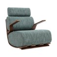 thumbnail image 1 of FOH Sillón Reclinable con Cabecero, Tapizado Verde y Marco de Madera, 1 of 1