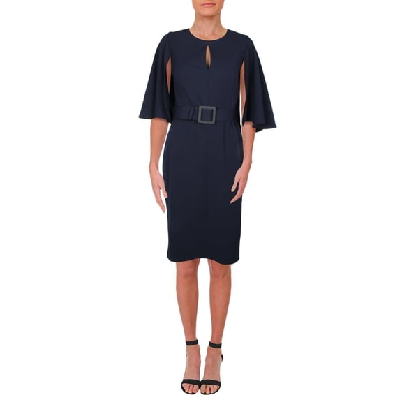 Calvin Klein Womens Knee-Length Party Sheath Dress Navy 16
