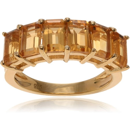 Brinley Co. Women's Citrine 14kt Gold-Plated Sterling Silver Fashion Ring