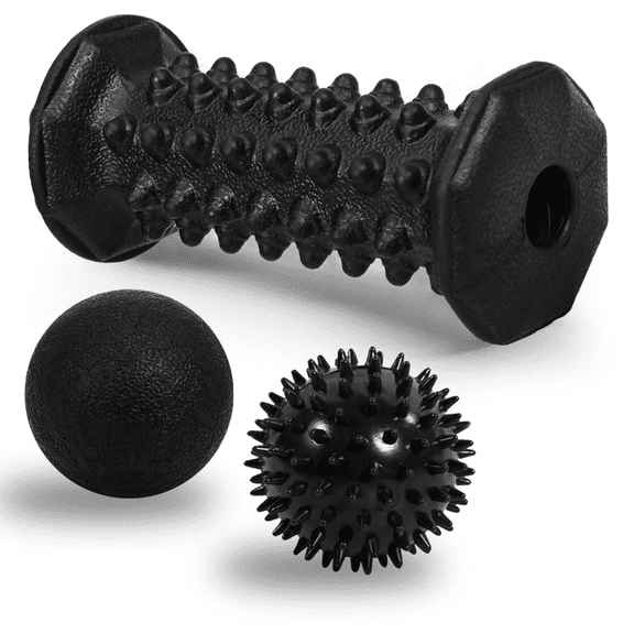Foot Roller Massager,Massage Lacrosse Ball,Spiky Ball Therapy Set for Relieve Plantar Fasciitis,Foot Arch and Heel Pain,Neuropathy Pain Relief Feet
