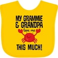 thumbnail image 3 of Inktastic Grammie and Grandpa Love Me Grandson Crab Boys or Girls Baby Bib, 3 of 4