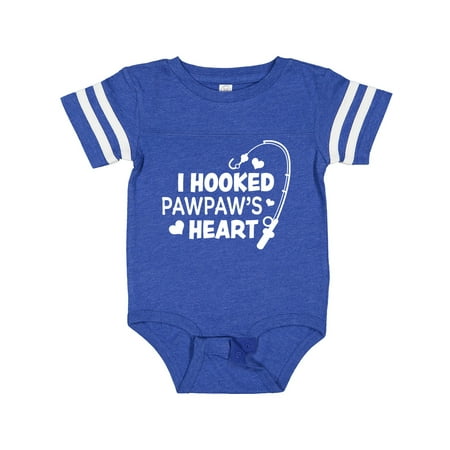 

Inktastic I Hooked Pawpaw s Heart with Fishing Rod Gift Baby Boy or Baby Girl Bodysuit