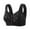 Black, variant on Riecok Womens Bra Wirefree Push Up Daily Bralette Breathable Wide Strap Basic Bra Plus Size Spaghetti Straps Basic Bralette 3XL Black