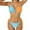 Orange, variant on Women's Color-Blocked Fashion Backless Bikini Set - Ribbon Chest Cushion with Briefs Pants Split Swimsuit Hot Pink
