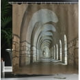 thumbnail image 4 of Ambesonne Historic Shower Curtain, Corridor in Fortress, 69"Wx84"L, Sand Brown, 4 of 5