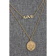 thumbnail image 2 of UPM Global 15811 Gold Layered Butterfly Coin Goldtone Double Strand Love Necklace, 2 of 6