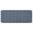 thumbnail image 1 of Flamingos Kitchen Mat, Exotic Bird Pattern with Flowers Hearts and Raindrops Tropical, Plush Decorative Kitchen Mat with Non Slip Backing, 47" X 19", Dark Green Pale Pink, by Ambesonne, 1 of 1