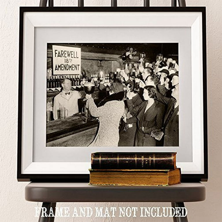 Lone Star Art End of Prohibition - Farewell 18th Amendment - 11x14 Unframed Art Print - Great Home Bar Decor