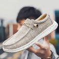 thumbnail image 1 of Zapatos náuticos de ancho ancho, mocasines sin cordones, lona transpirable, moda ligera DQrwqpou Tenis De Mujer Tenis De Hombre, 1 of 6