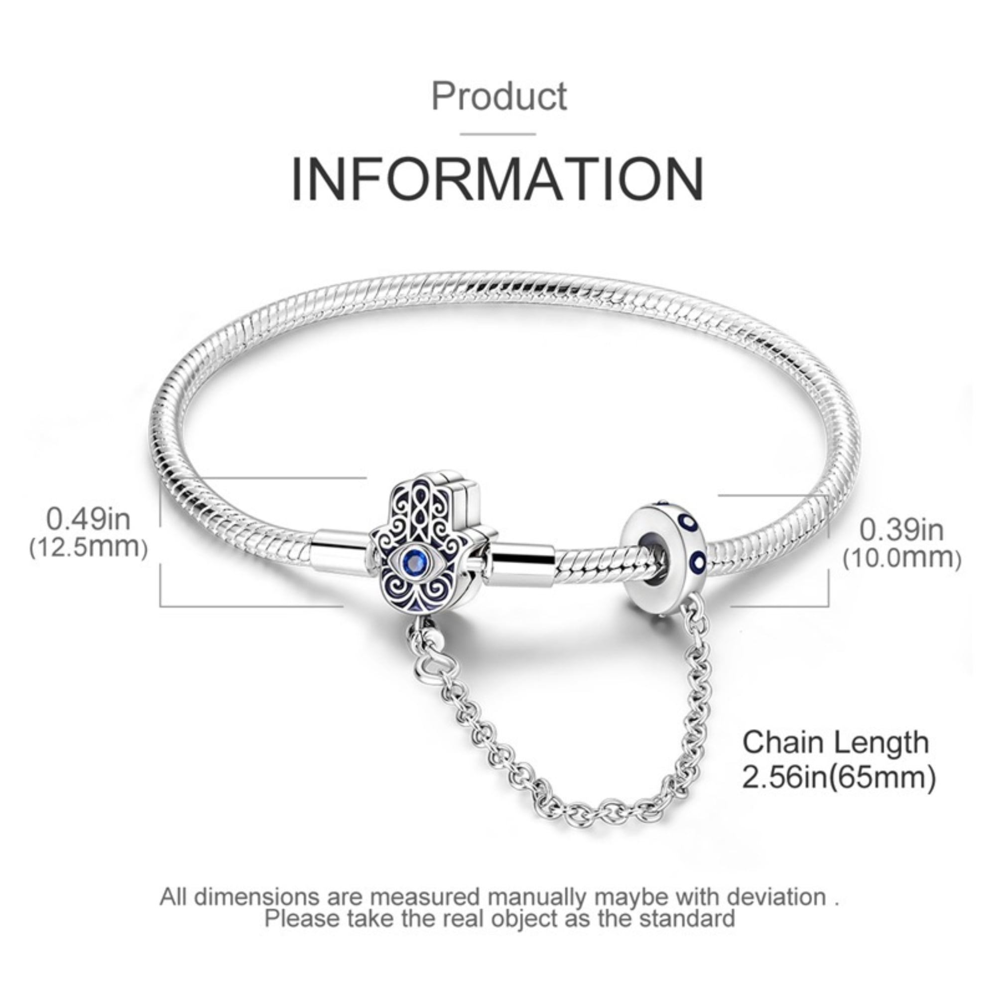 Alscharm 925 Sterling Silver Snake Chain Bracelet Charms Bracelets for Women Girls Gifts for Her