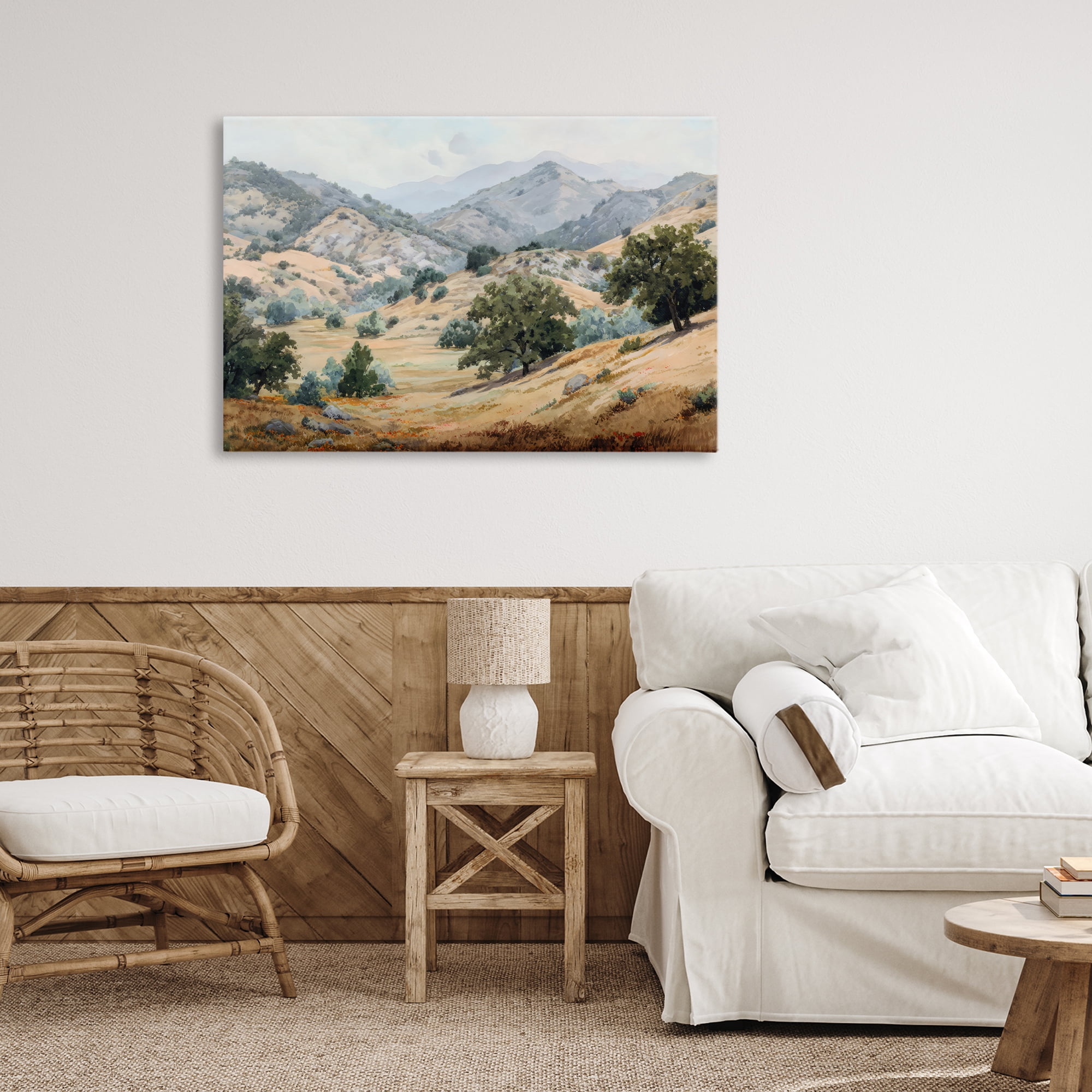 Stupell Industries Mountains and Trees Valley View Canvas Wall Art, design by Petal Prints Design