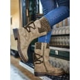 thumbnail image 4 of Harsuny Womens Ankle Boots Chunky Sole Flat Mid Heel Zipper Ladies Causal Shoes Size 4.5-11, 4 of 4