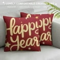 thumbnail image 3 of Nawypu  Decorative Farmhouse Rectangle Throw Lumbar Pillow Cover Linen Celebrate Happy New Year 2020 Place Graphic Holidays Celebration Chinese Christmas Eve Case for Sofa Bed colorful, 3 of 5