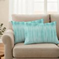 thumbnail image 6 of Outdoor Pillow Covers 20x12 Set of 2, Turquoise Waterproof Patio Throw Pillow Covers for Couch Sofa Chair, Modern Abstract Art Ombre Striped Decorative Pillowcases for Throw Pillows, 6 of 9