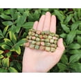 thumbnail image 4 of Unakite Tumbled Gemstone Crystal Bracelet 6-8 mm stones (Stretchy - US Seller), 4 of 7