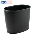 thumbnail image 4 of iDesign Small Plastic Bathroom Trash Can, 2.1 Gallon/8L. Slim Garbage Can for Bedroom, Office, 2-Pack, Black, 4 of 7