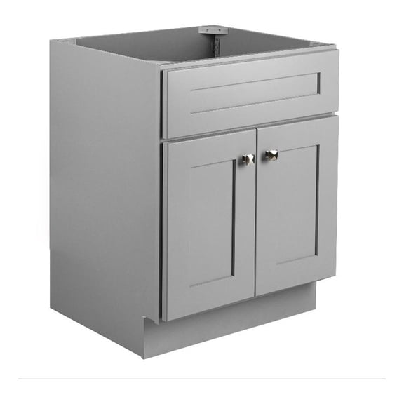 Pemberly Row 24" Bathroom Vanity Ready to Assemble Wood Sherwin Williams-Gray