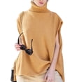 thumbnail image 2 of GXFC Women Fall Sweater Vest Sleeveless Turtleneck Loose Tank Knit Pullover Autumn Warm Knitwear Clothes for Women for Casual Daily, 2 of 9