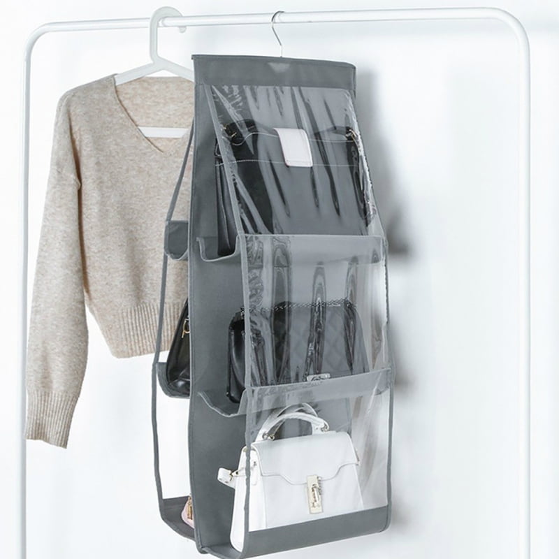 Clear Hanging Handbag Organizer Antidust Wardrobe Closet Purse Shoe