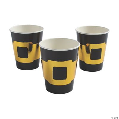 Black Paper Cups with Buckle  Thanksgiving  Party Supplies  8 Pieces