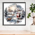thumbnail image 1 of Pintura de diamante 5D DIY taladro redondo completo Santa en la nieve Kit decoración del hogar FLhrweasw Nuevo, 1 of 9