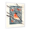 thumbnail image 2 of Designart Christmas Bullfinch Birds Traditional Framed Wall Art, 2 of 4