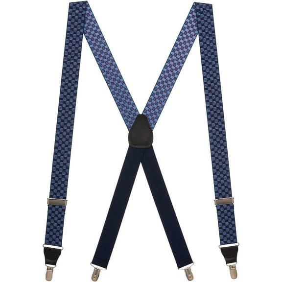 Suspender Store Dressy Jacquard Tacoma Suspenders - 1.38-Inch Wide - X-Back - Clip - 2 Sizes
