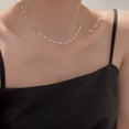 thumbnail image 2 of Gargantilla de moda, collar de plata para mujer, cadena de clavícula, joyería de moda, 1 pieza, 2 of 4