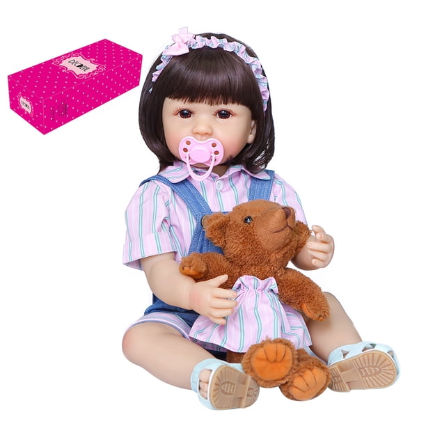 Decdeal 22 Pulgadas 55cm Reborn Baby Doll Silicona Cuerpo Completo
