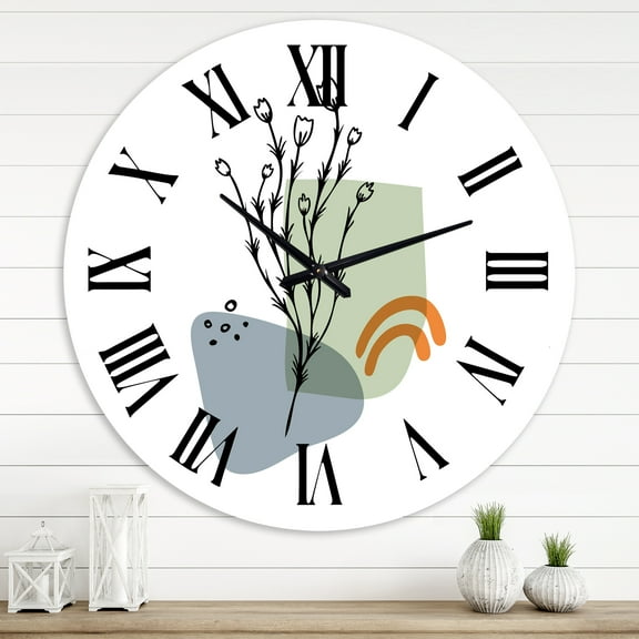 Designart 1 in Modern,Contemporary Wall Clock
