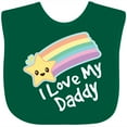 thumbnail image 3 of Inktastic I Love My Daddy Boys Girls Star Rainbow Boys or Girls Baby Bib, 3 of 4