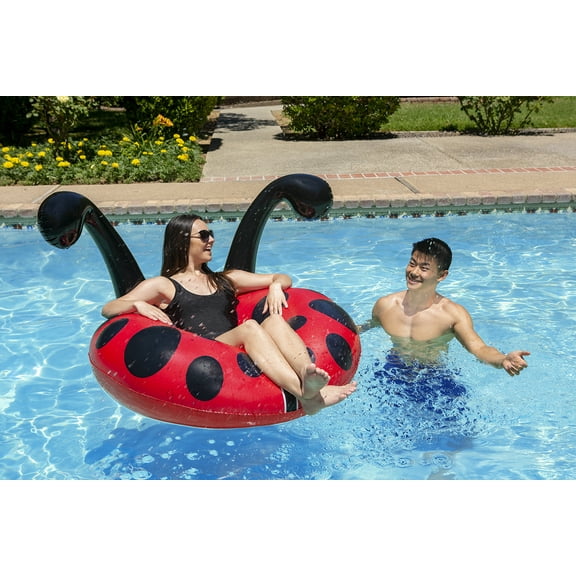 Poolmaster 48-Inch Party Float Swimming Pool Tube, Lady Bug