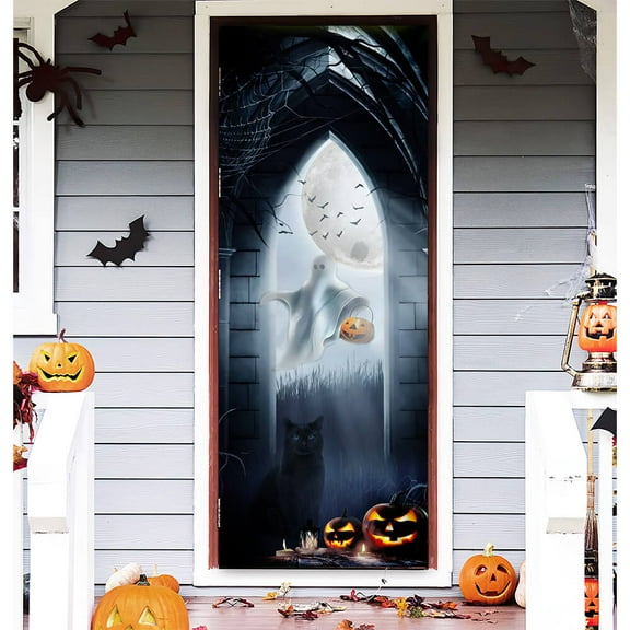 Halloween Door Cover, Halloween Decorations, Magic Night NTT109D - 36" x 96"
