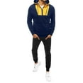 thumbnail image 3 of guisaled Mens Tracksuit 2 Piece Hoodie Jogging Sweatsuits Sets Casual Color Block Patchwork Running Sportwear Workout Sets for Men, 3 of 8