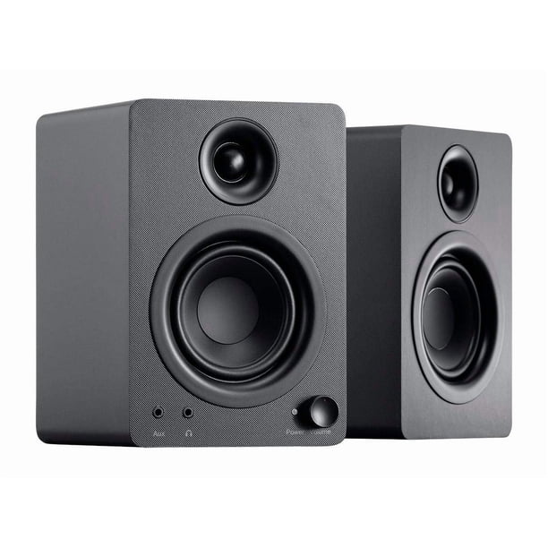 Altavoces multimedia de escritorio Monoprice DT-3 de 50 vatios, el complemento perfecto para cualquier configuración de hogar, oficina, juegos o entretenimiento, color negro