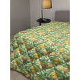 thumbnail image 2 of Mango Down Alternative Comforter, Tropical Fruits Scattered Graphic Image on a Plain Background, Microfiber Quilt for All Season, 5 Sizes, Orange Lime Green White, by Ambesonne, 2 of 3