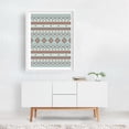 thumbnail image 2 of Aztec Mixed Motif Pattern Teal Red Cream - Digital Art Pattern Geometric Boho Abstract Vintage Retro Pastel White Framed Wall Art Print 8 x 10 inches, 2 of 3